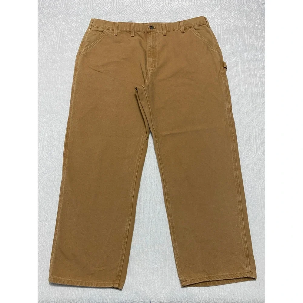 Carhartt‎ B111 Duck Carpenter Work Pants Men's 44×32 Brown Dungarees Fit